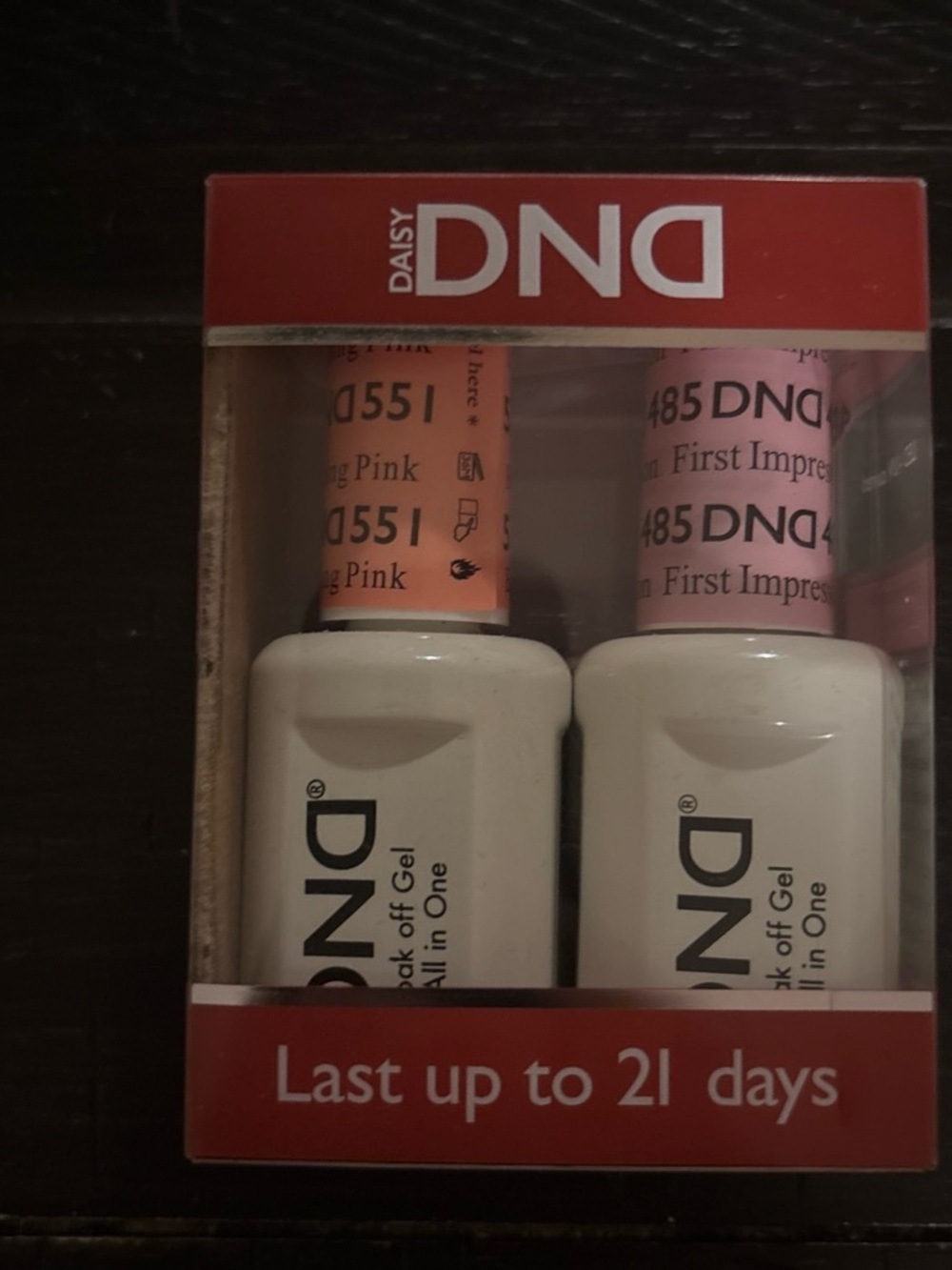 DND Gel Nail Polish Duo - Peach Pink & Light Pink